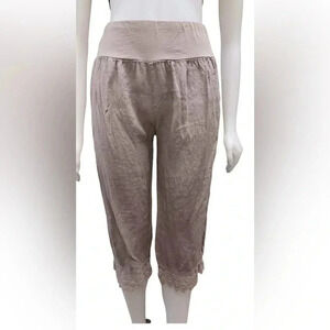 Viola Borghi Linen Wide Leg  Capri Size Medium